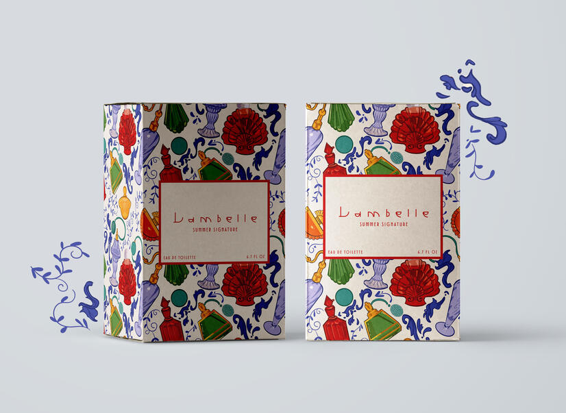 Perfume Pattern Mockup